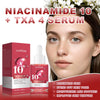 Sauvasine Niacinamide 10 + TXA 4 Serum packaging with a model wearing a flower crown.